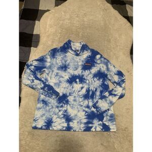 Vineyard Vines Womens The Dye‎ Cowl Sweatshirt Size Small Blue White